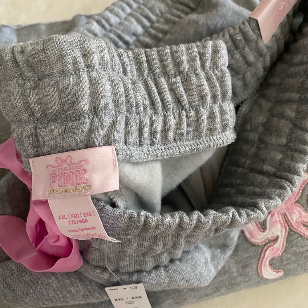 LoveShackFancy x Pink Wide Leg Sweatpants - Picture 6 of 8